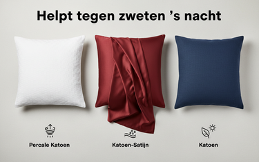 Kussenslopen helpen in de nacht tegen zweten